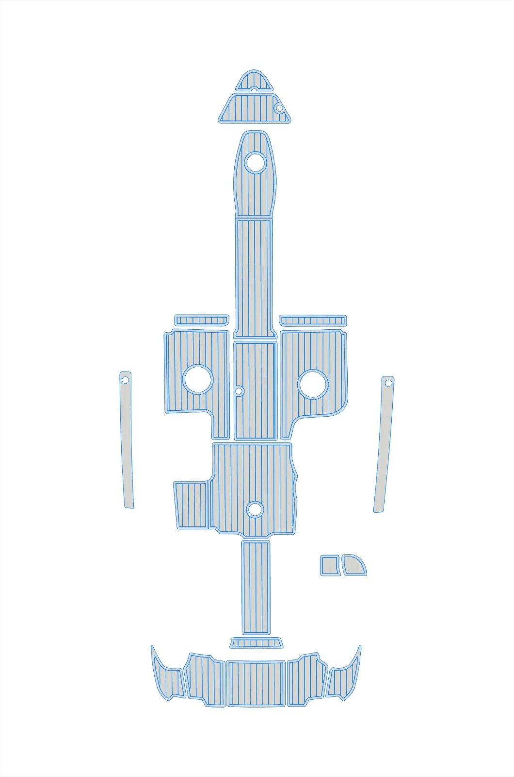 1 Kit EVA foam marine flooring 2007-2015 Sea Ray 270 SLX