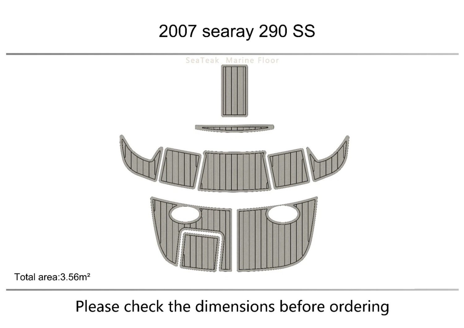 EVA foam marine flooring 2007 SEA RAY 290 (3) 1 Kit EVA foam marine flooring 2007 SEA RAY 290