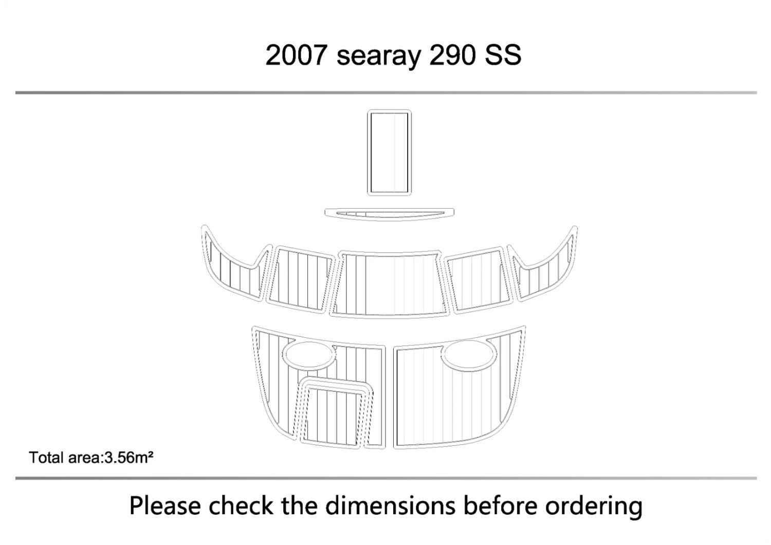 EVA foam marine flooring 2007 SEA RAY 290 (4) 1 Kit EVA foam marine flooring 2007 SEA RAY 290