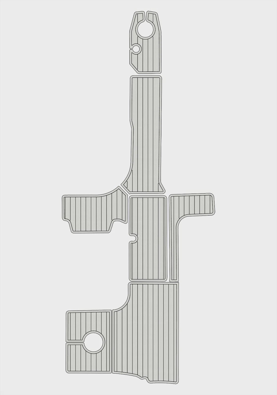 1 Kit EVA foam marine flooring 2008-2009 Sea Ray 290 Sundeck