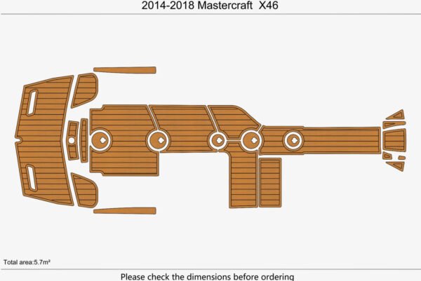 EVA foam marine flooring 2014-2018 Mastercraft X46 (1) 1 Kit EVA foam marine flooring 2014-2018 Mastercraft X46