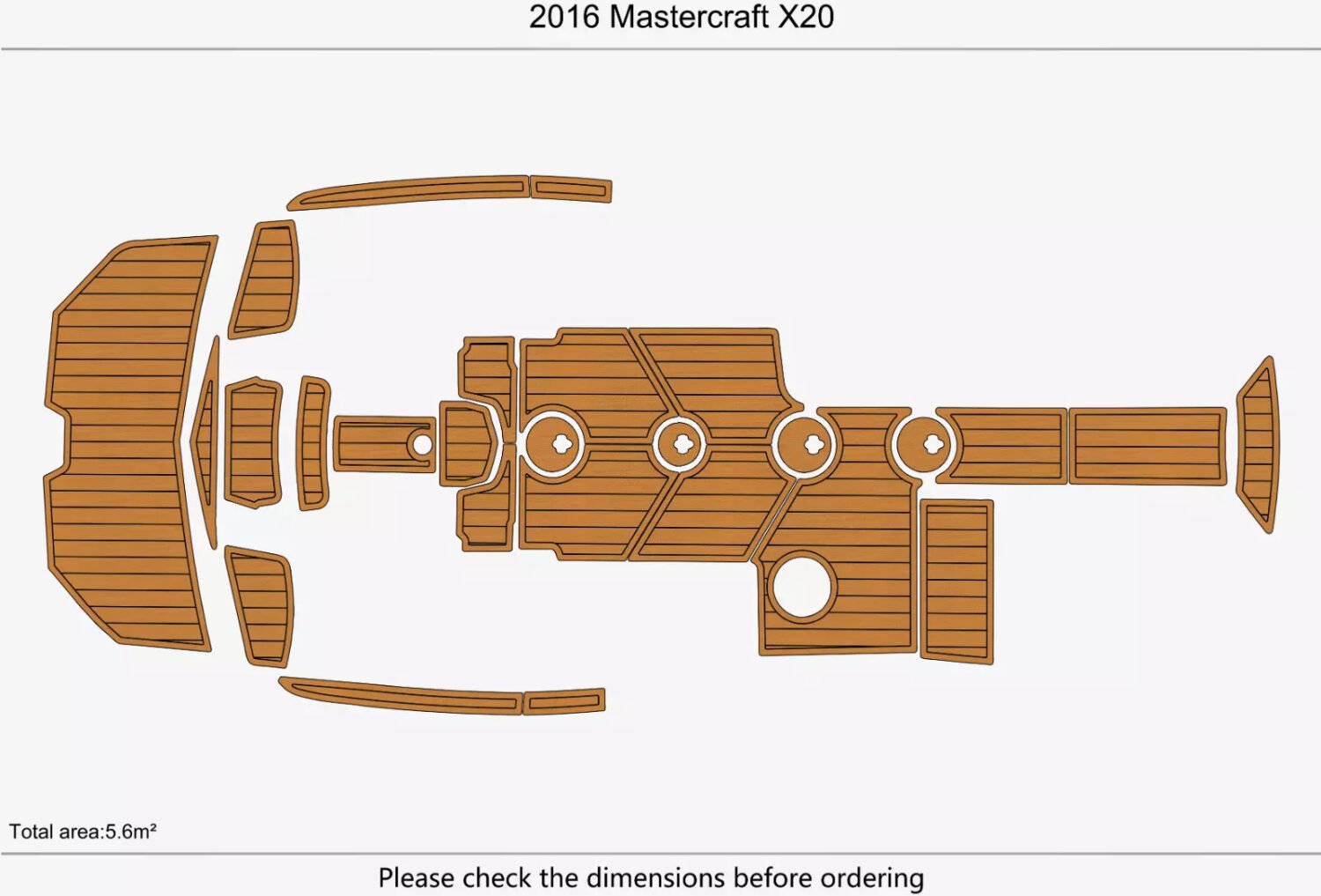 1 Kit EVA foam marine flooring 2016 Mastercraft X20