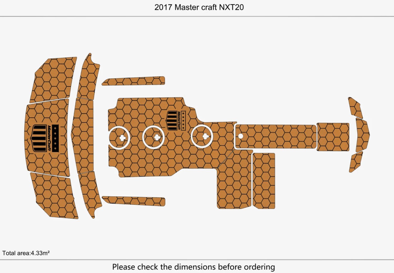 1 Kit EVA foam marine flooring 2017 Mastercraft NTX 20