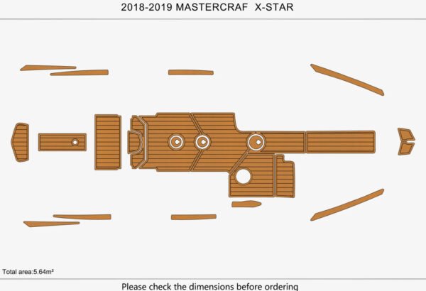 EVA foam marine flooring 2018-2019 Mastercraft xStar (1) 1 Kit EVA foam marine flooring 2018-2019 Mastercraft xStar