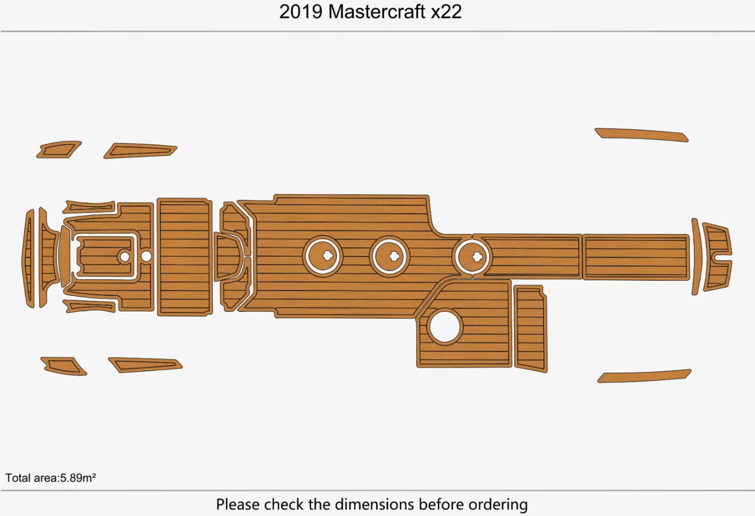 EVA foam marine flooring 2019 Mastercraft X22 (1) 1 Kit EVA foam marine flooring 2019 Mastercraft X22