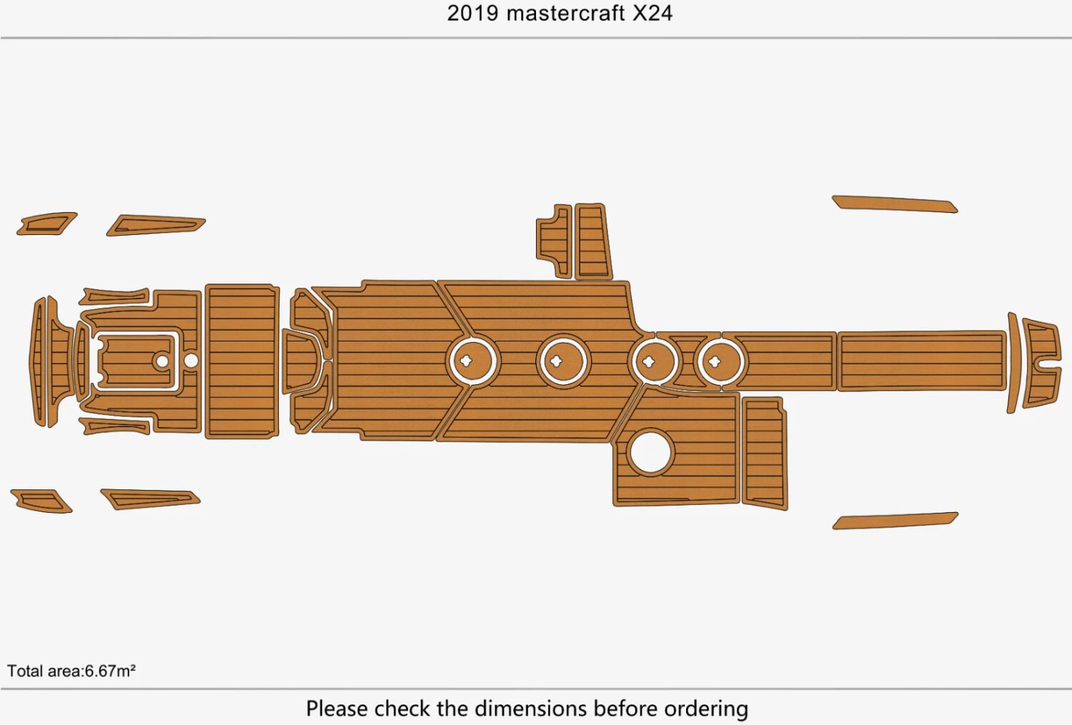 EVA foam marine flooring 2019 Mastercraft X24 (1) 1 Kit EVA foam marine flooring 2019 Mastercraft X24