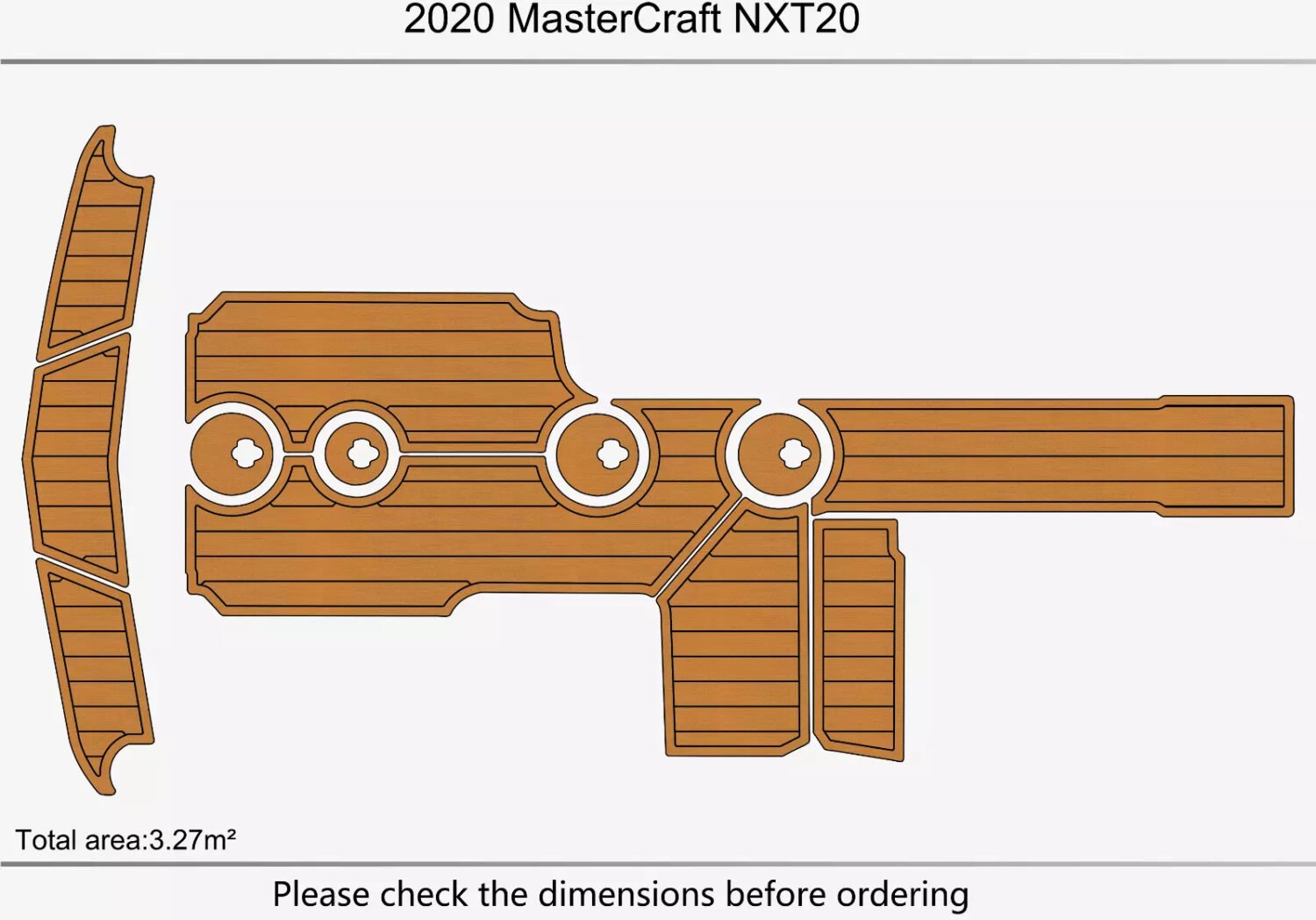 EVA foam marine flooring 2020 Mastercraft NXT20 (1) 1 Kit EVA foam marine flooring 2020 Mastercraft NXT20