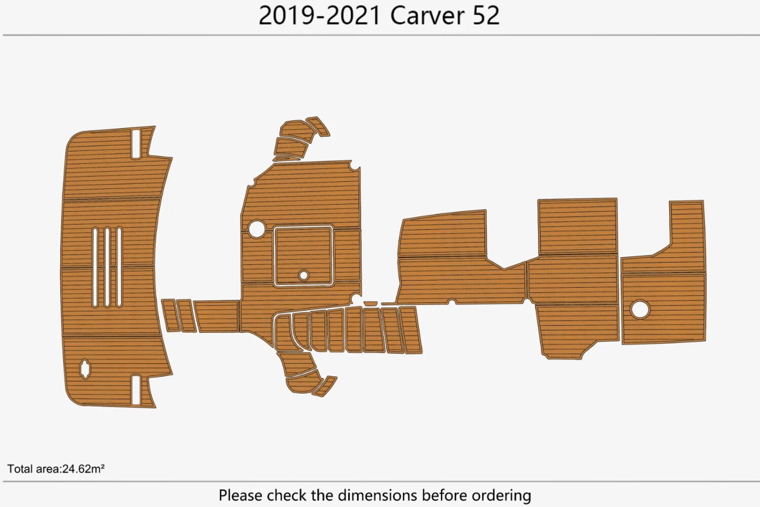 EVA foam marine flooring Anti-slip mat 2019-2021 Carver 52 (2) 1 Kit EVA foam marine flooring Anti-slip mat 2019-2021 Carver 52