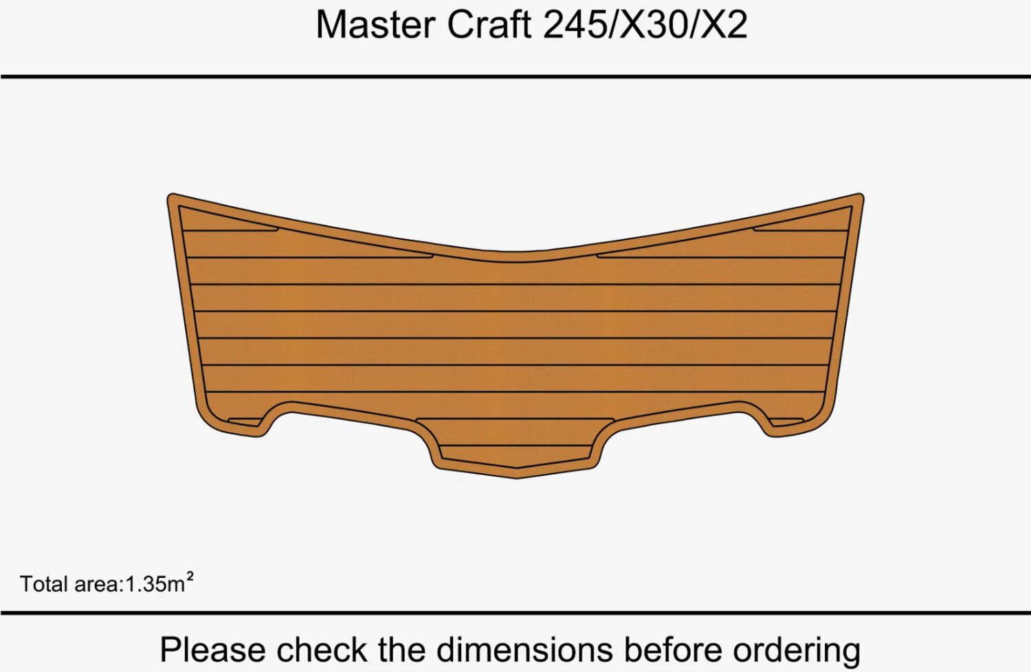 EVA foam marine flooring Mastercraft 245X30X2 (1) 1 Kit EVA foam marine flooring Mastercraft 245/X30/X2