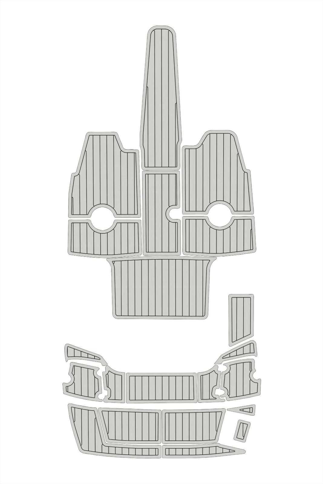 1 Kit EVA foam boat floor 2017-2021 Crownline 205