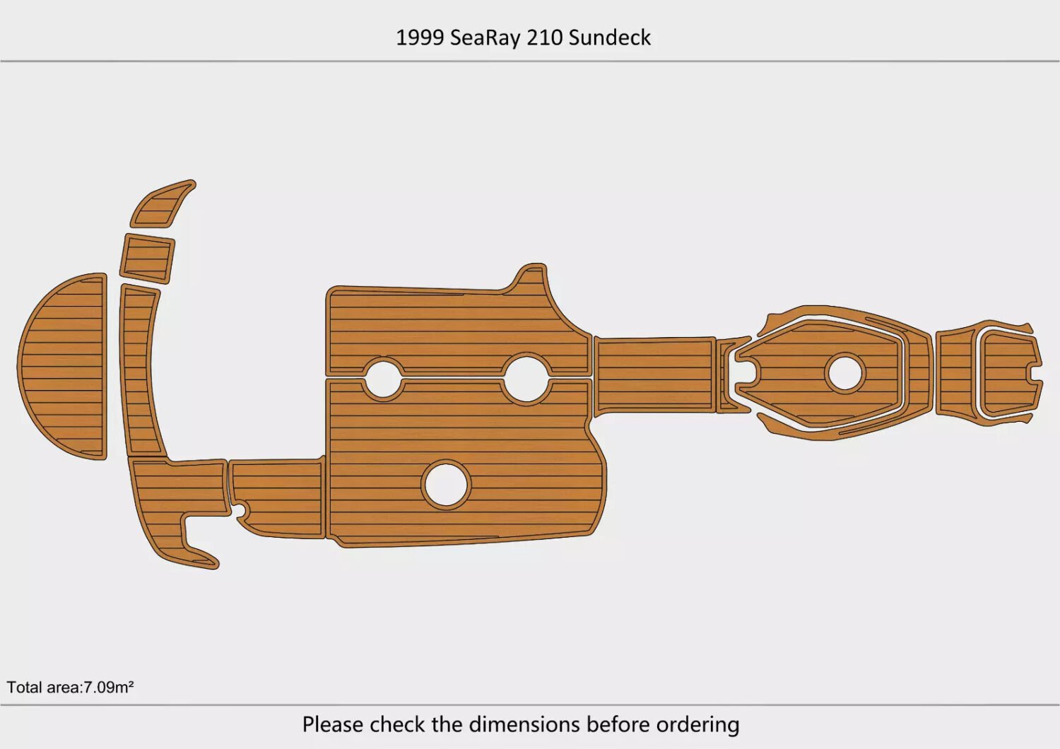 1 kit EVA Foam Boat flooring 1999 Sea Ray 210 Sundeck