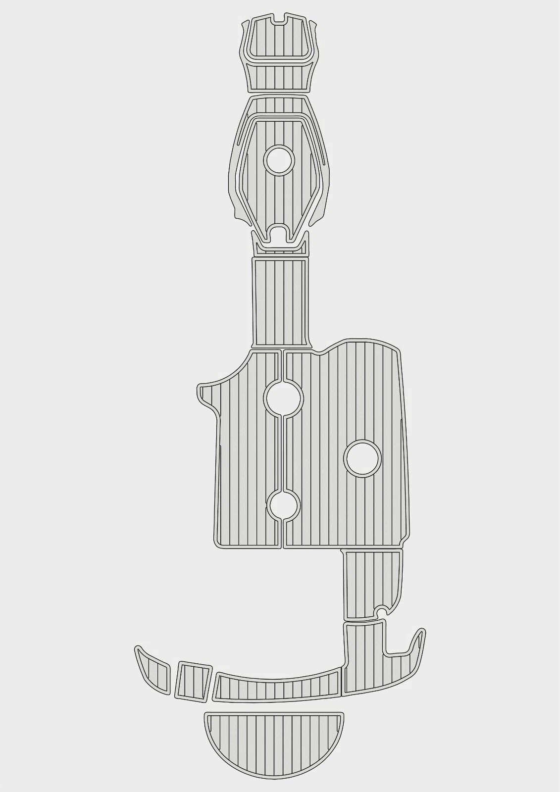 1 kit EVA Foam Boat flooring 1999 Sea Ray 210 Sundeck