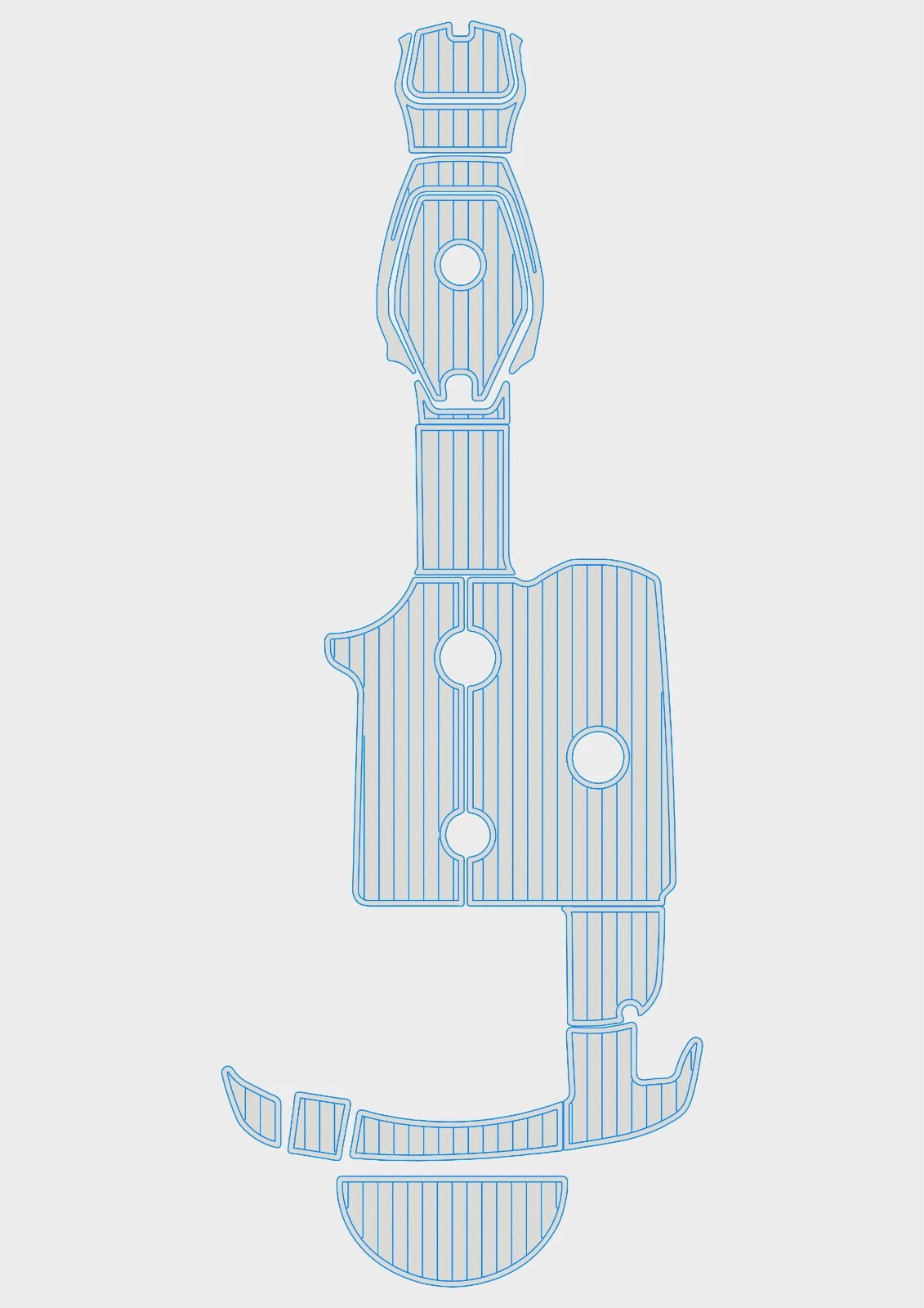 1 kit EVA Foam Boat flooring 1999 Sea Ray 210 Sundeck