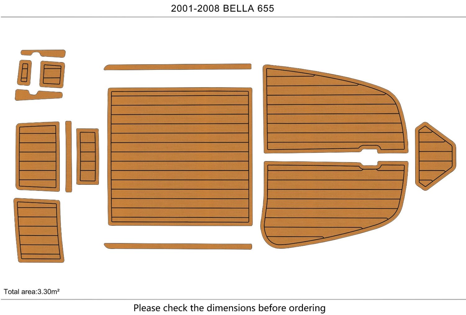 EVA Foam Boat flooring 2001-2008 Bella 655 (2) 1 kit EVA Foam Boat flooring 2001-2008 Bella 655
