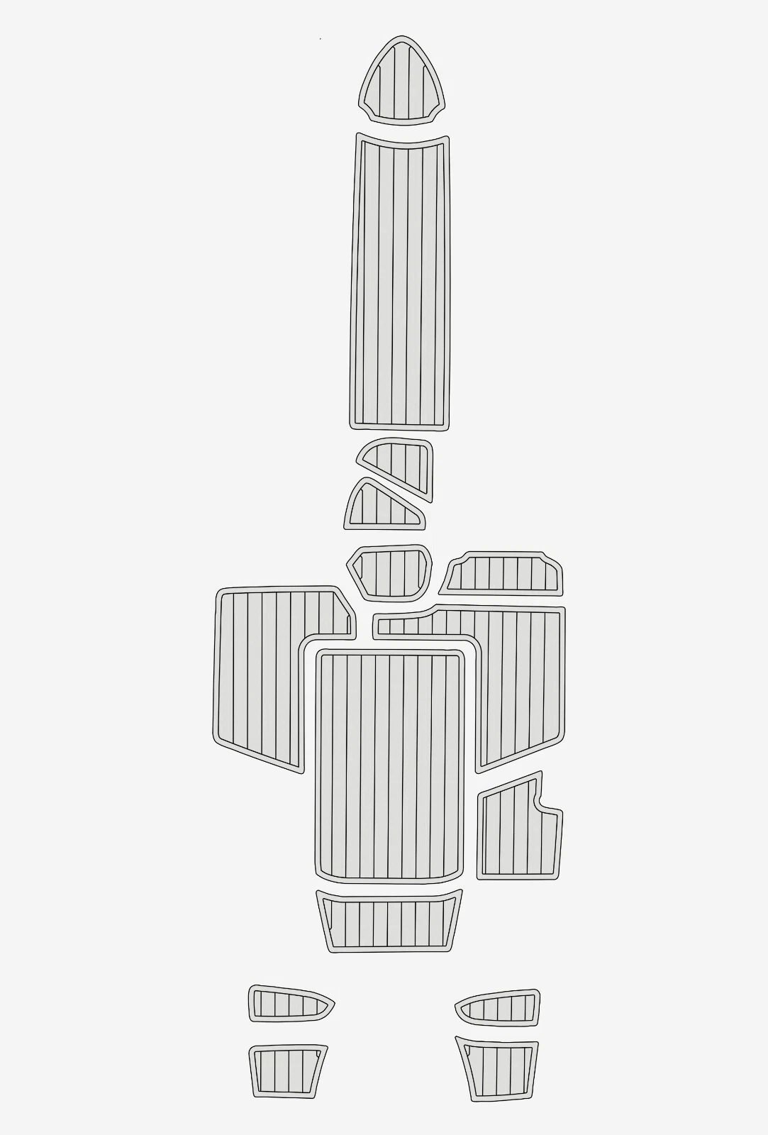 EVA Foam Boat flooring 2005-2017 Bella 620 DC (12) 1 kit EVA Foam Boat flooring 2005-2017 Bella 620 DC