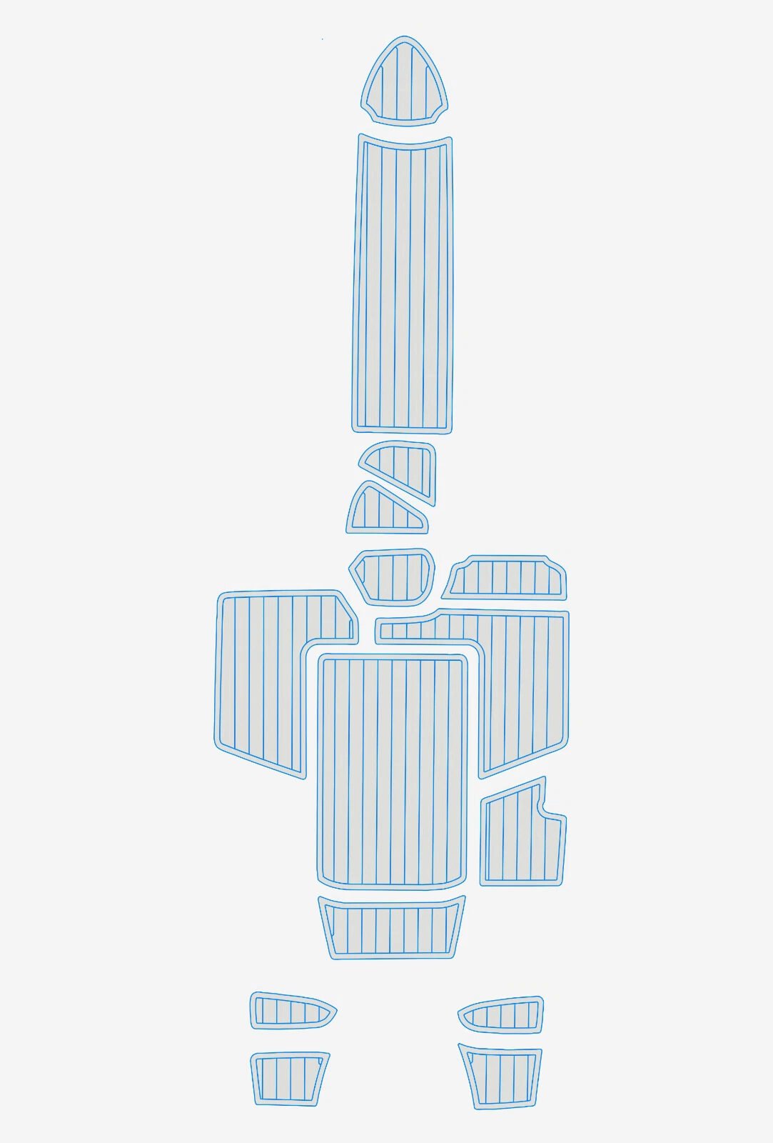 EVA Foam Boat flooring 2005-2017 Bella 620 DC (9) 1 kit EVA Foam Boat flooring 2005-2017 Bella 620 DC