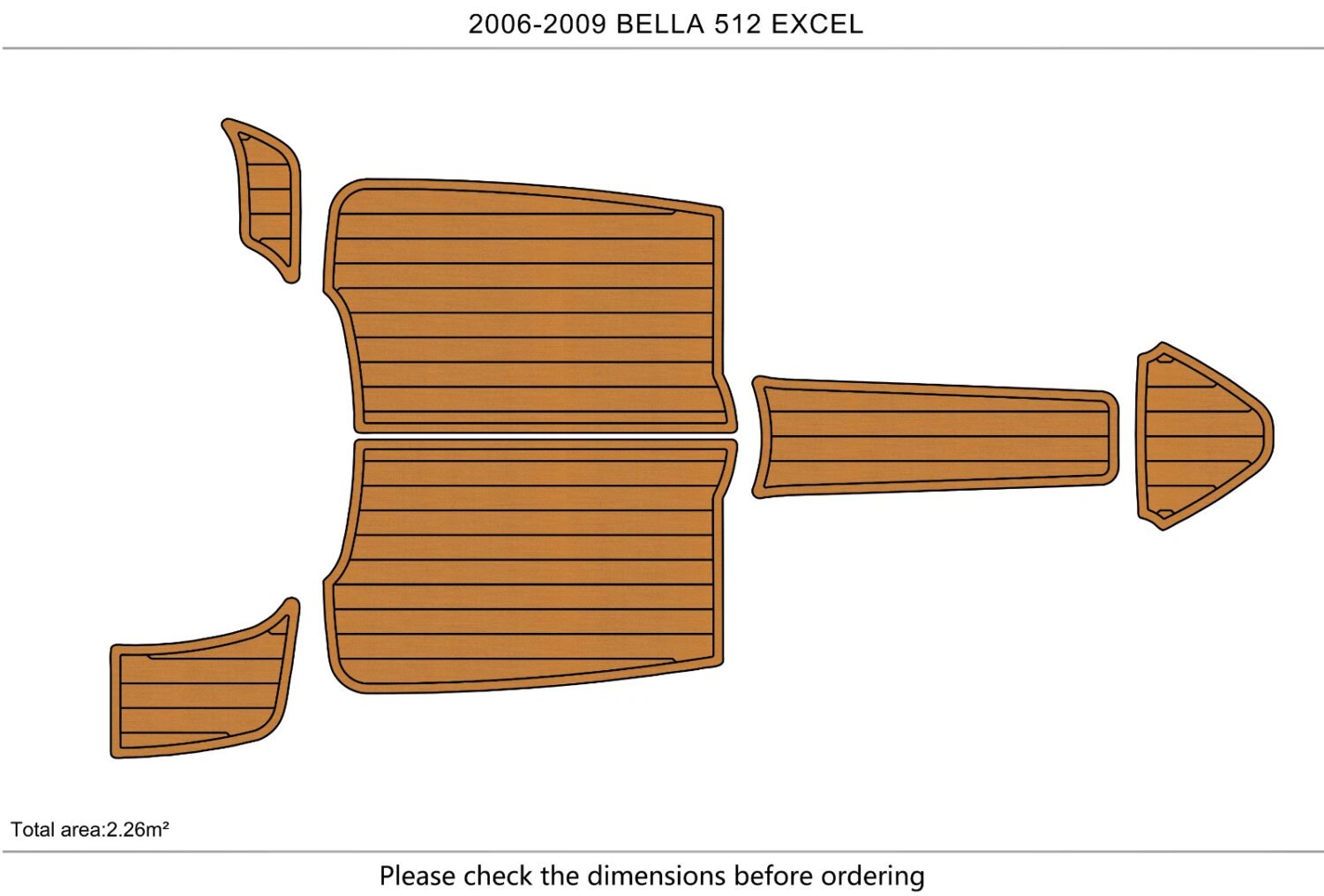 EVA Foam Boat flooring 2006-2009 Bella 512 EXCEL (2) 1 kit EVA Foam Boat flooring 2006-2009 Bella 512 EXCEL