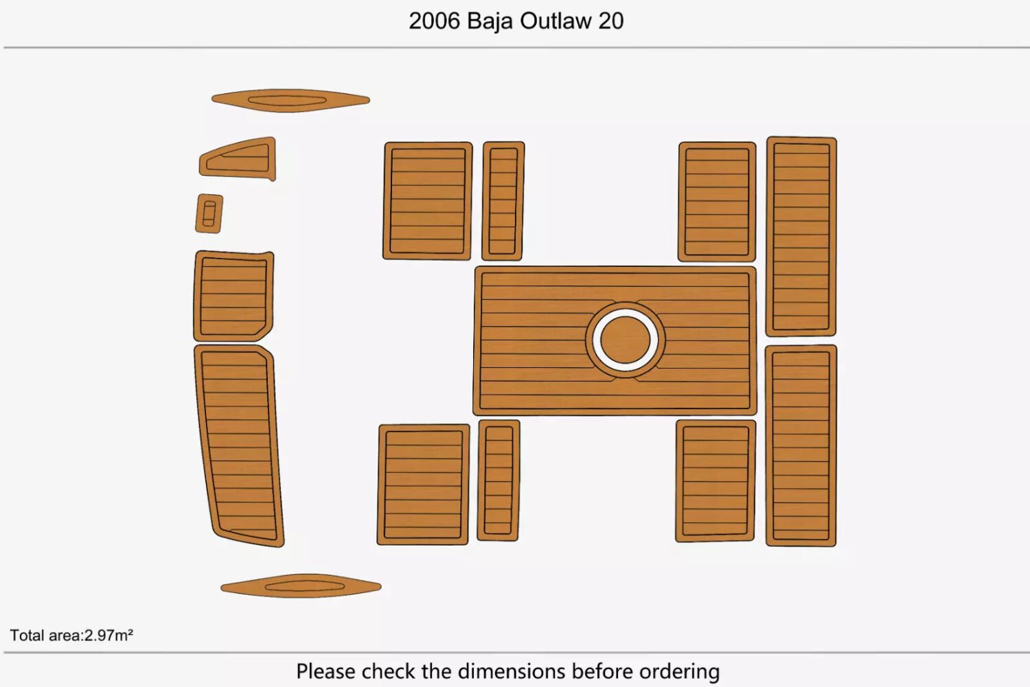 EVA Foam Boat flooring 2006 Baja Outlaw 20 (1) 1 kit EVA Foam Boat flooring 2006 Baja Outlaw 20