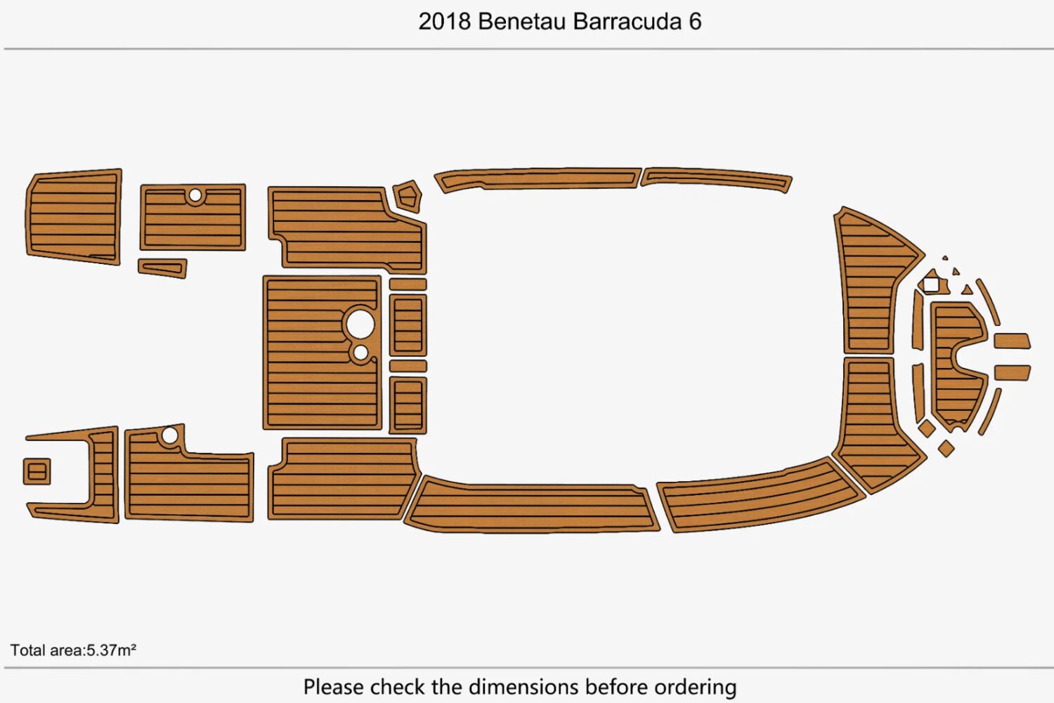 EVA Foam Boat flooring 2018 Benetau Barracuda 6 (2) 1 kit EVA Foam Boat flooring 2018 Benetau Barracuda 6