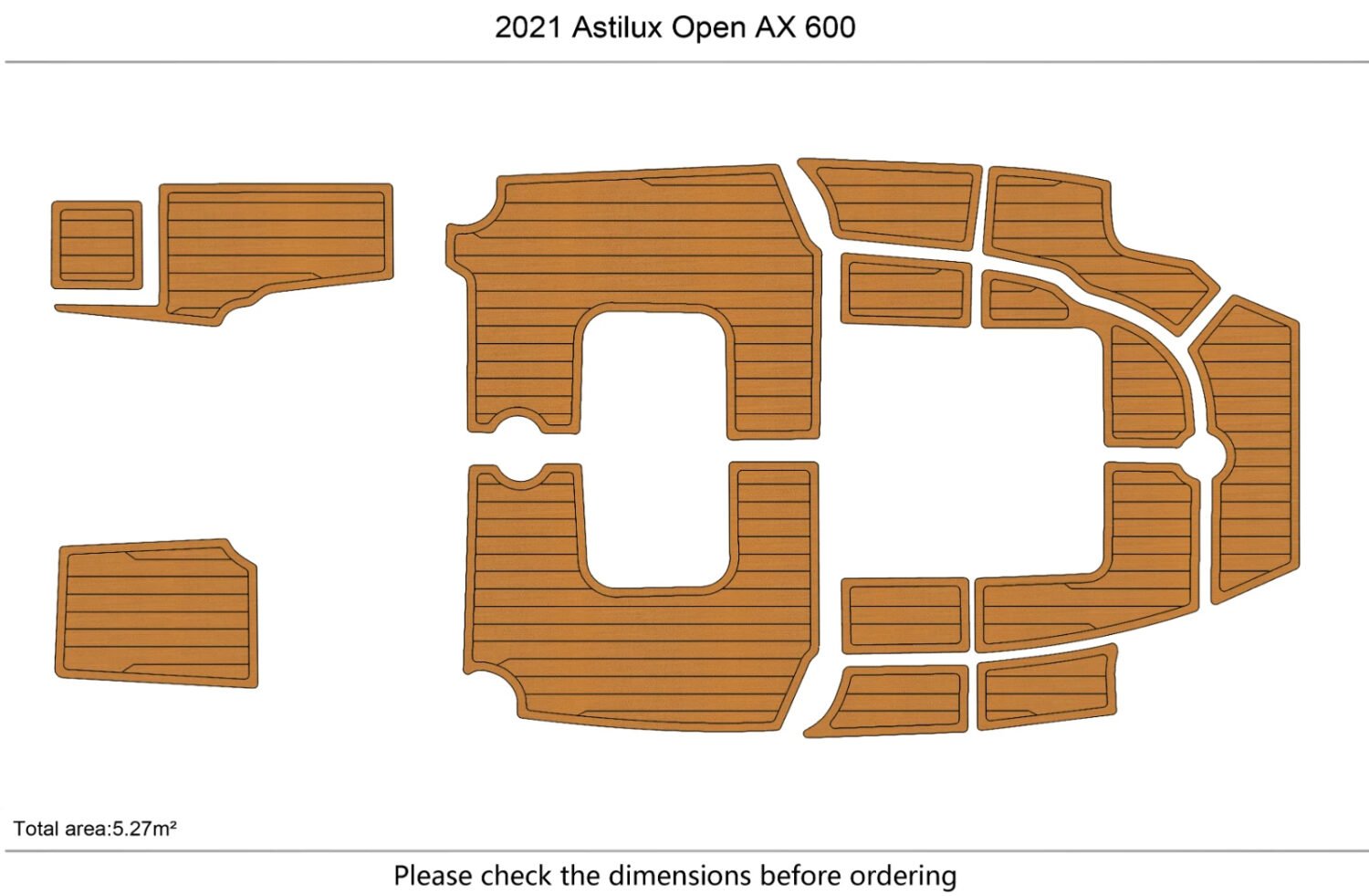EVA Foam Boat flooring 2021 Astilux Open AX 600 (2) 1 kit EVA Foam Boat flooring 2021 Astilux Open AX 600