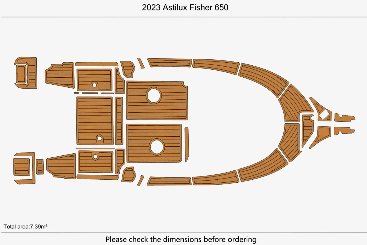 1 kit EVA Foam Boat flooring 2023 Astilux Fisher 650