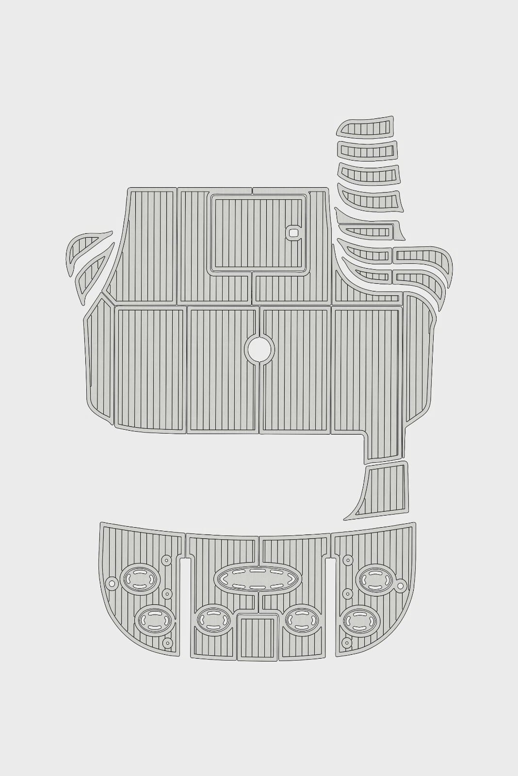 1 kit EVA Foam boat flooring 1998-2004 Sea Ray Sedan 560 Bridge