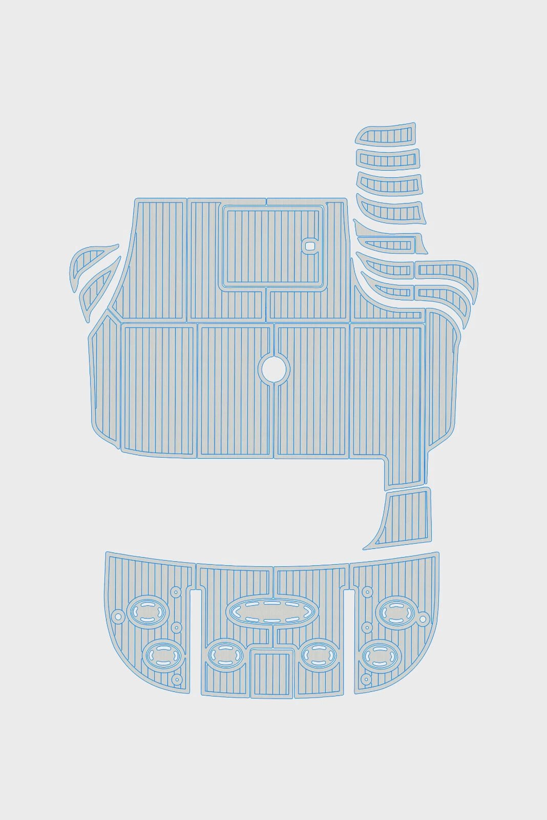 1 kit EVA Foam boat flooring 1998-2004 Sea Ray Sedan 560 Bridge