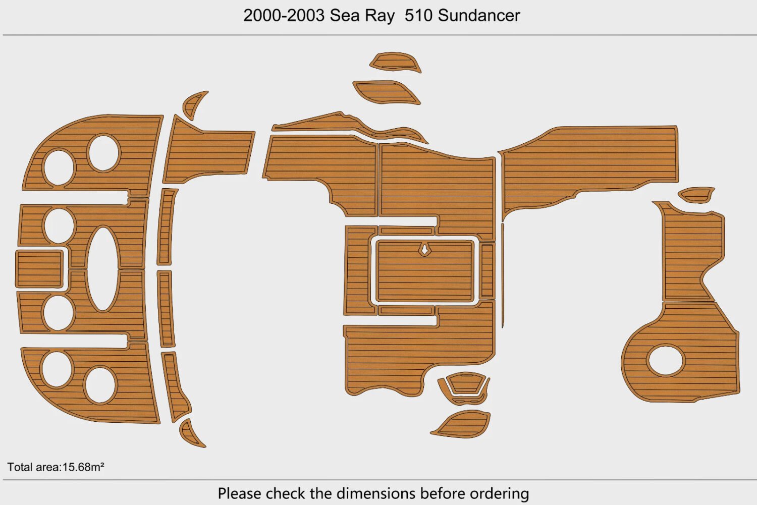 EVA Foam boat flooring 2000-2003 Sea Ray 510 Sundancer (1) 1 Kit EVA Foam boat flooring 2000-2003 Sea Ray 510 Sundancer