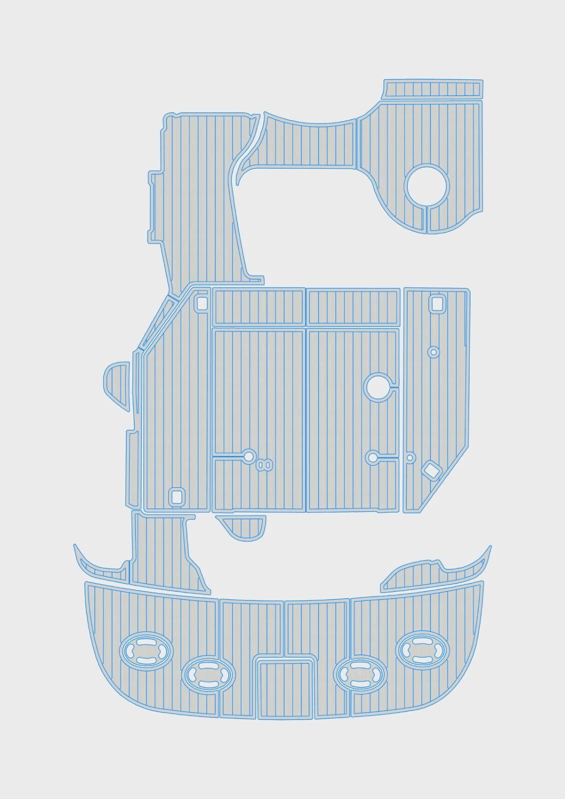 EVA Foam boat flooring 2000-2004 Sea Ray 380 sundancer (6) 1 Kit EVA Foam boat flooring 2000-2004 Sea Ray 380 sundancer