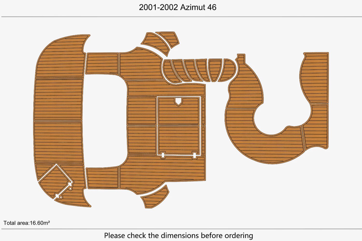 EVA Foam boat flooring 2001-2002 Azimut 46 (2) 1 kit EVA Foam boat flooring 2001-2002 Azimut 46