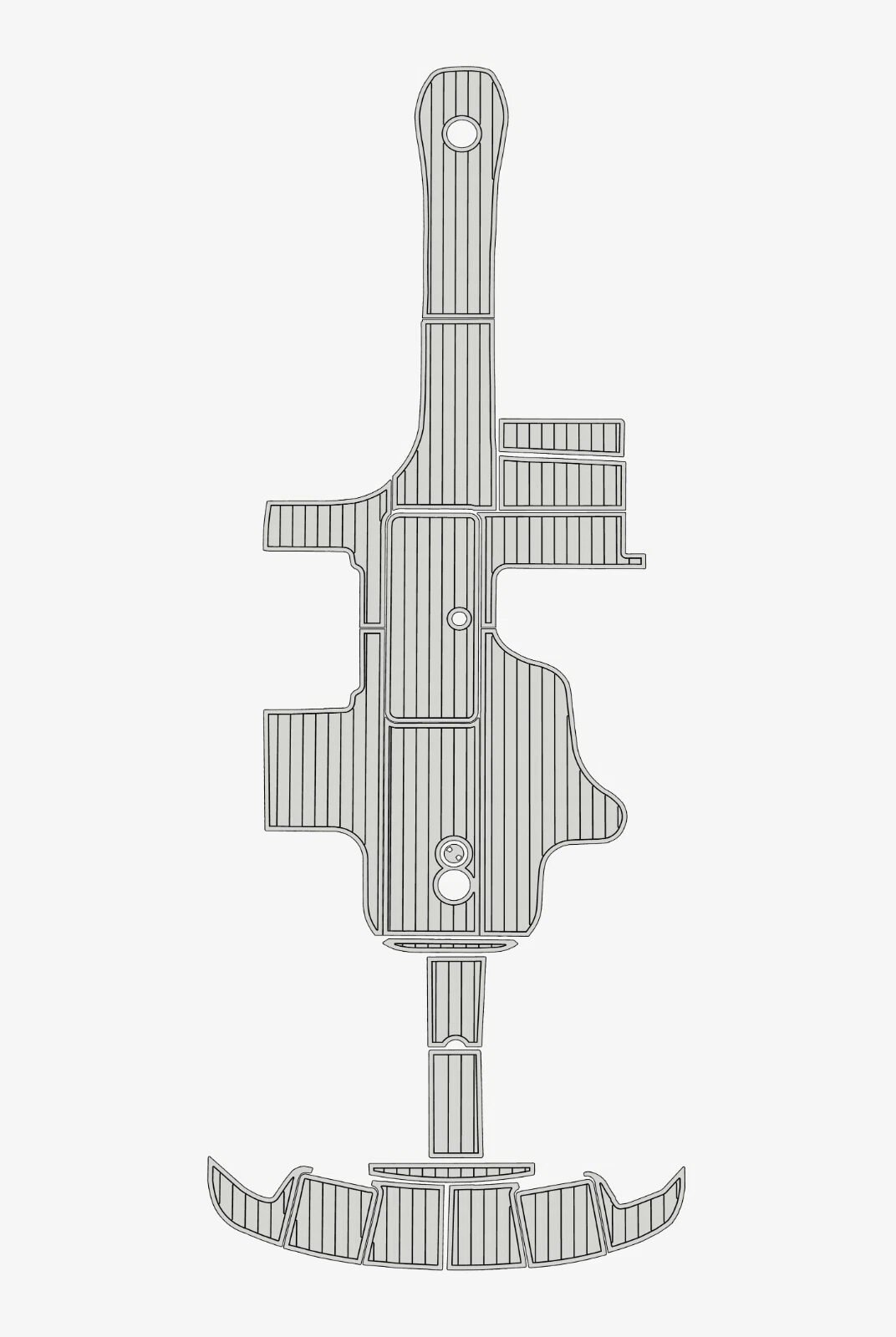 1 Kit EVA Foam boat flooring anti-slip mat 2001-2007 Sea Ray 290 BR