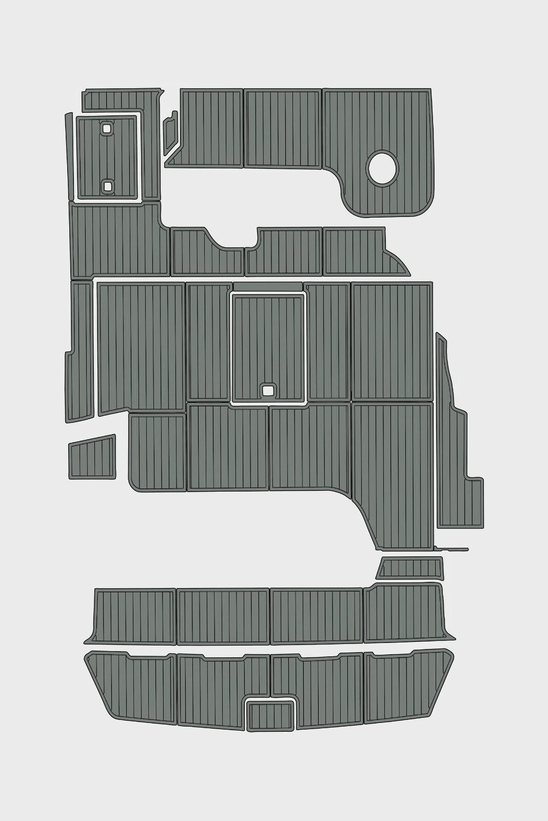 1 Kit EVA Foam marine flooring 1996 Sea Ray 500 Sundancer