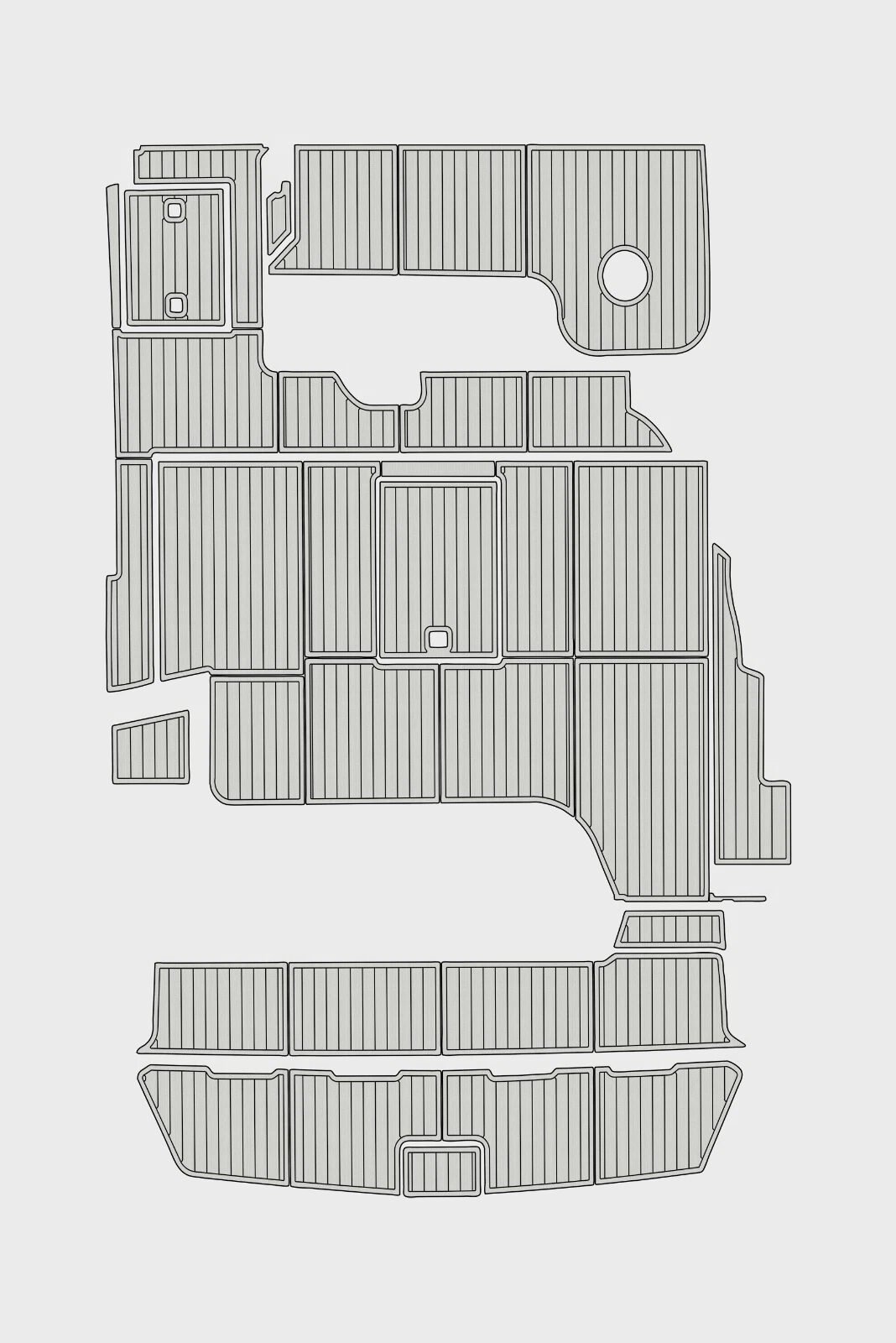 1 Kit EVA Foam marine flooring 1996 Sea Ray 500 Sundancer