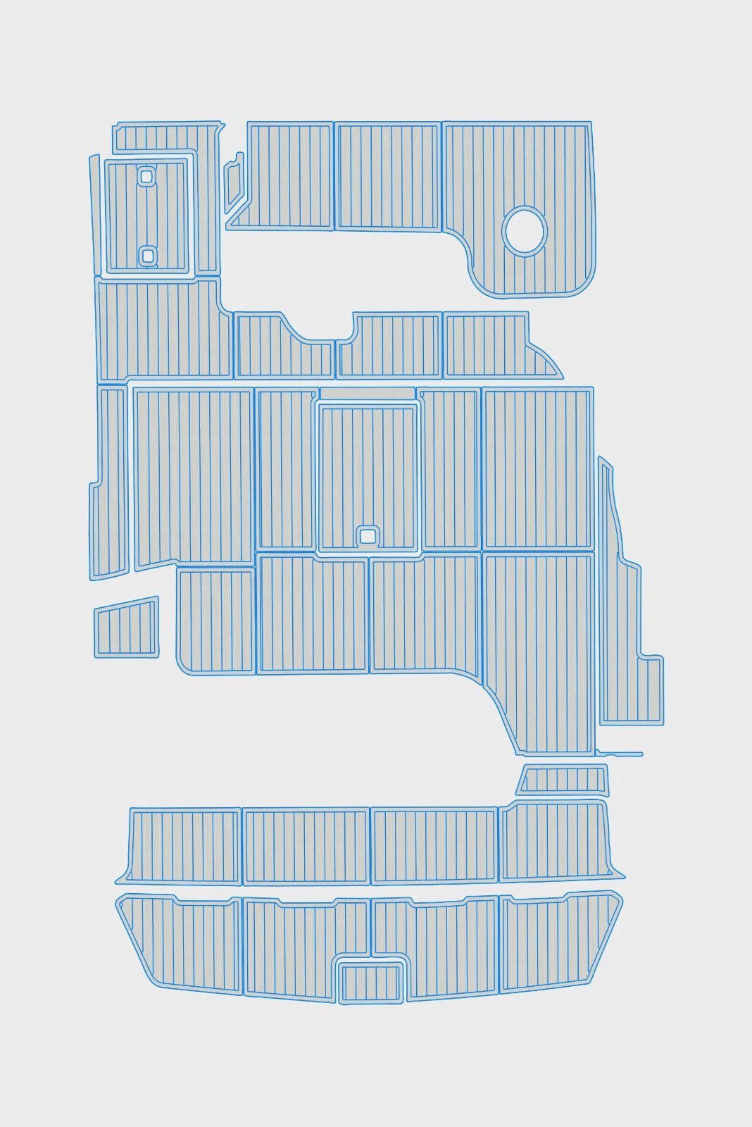 1 Kit EVA Foam marine flooring 1996 Sea Ray 500 Sundancer
