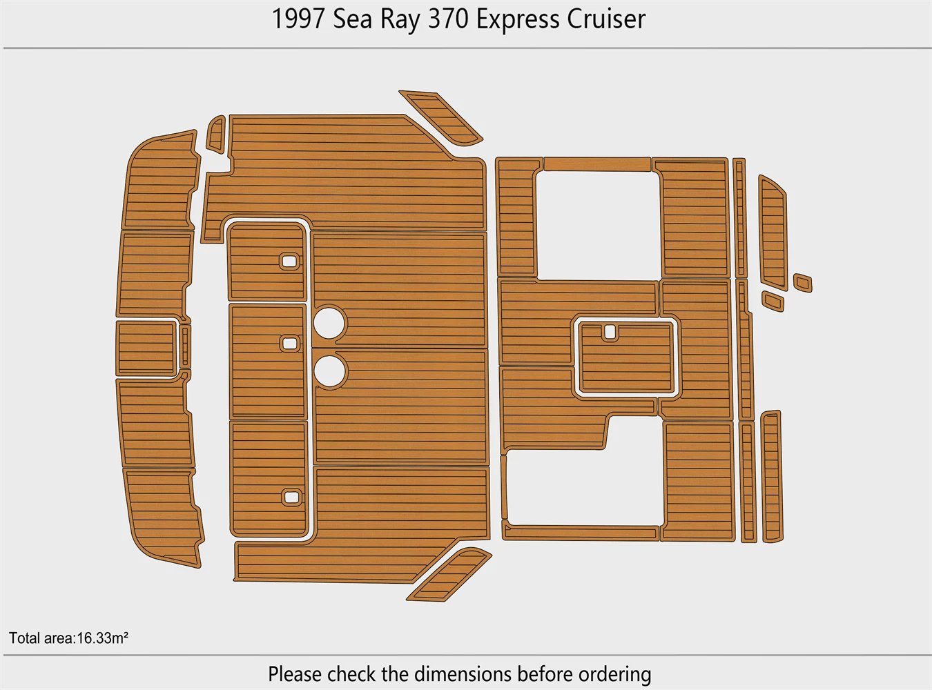 EVA Foam marine flooring 1997 Sea Ray 370 Express Cruiser (2) 1 Kit EVA Foam marine flooring 1997 Sea Ray 370 Express Cruiser