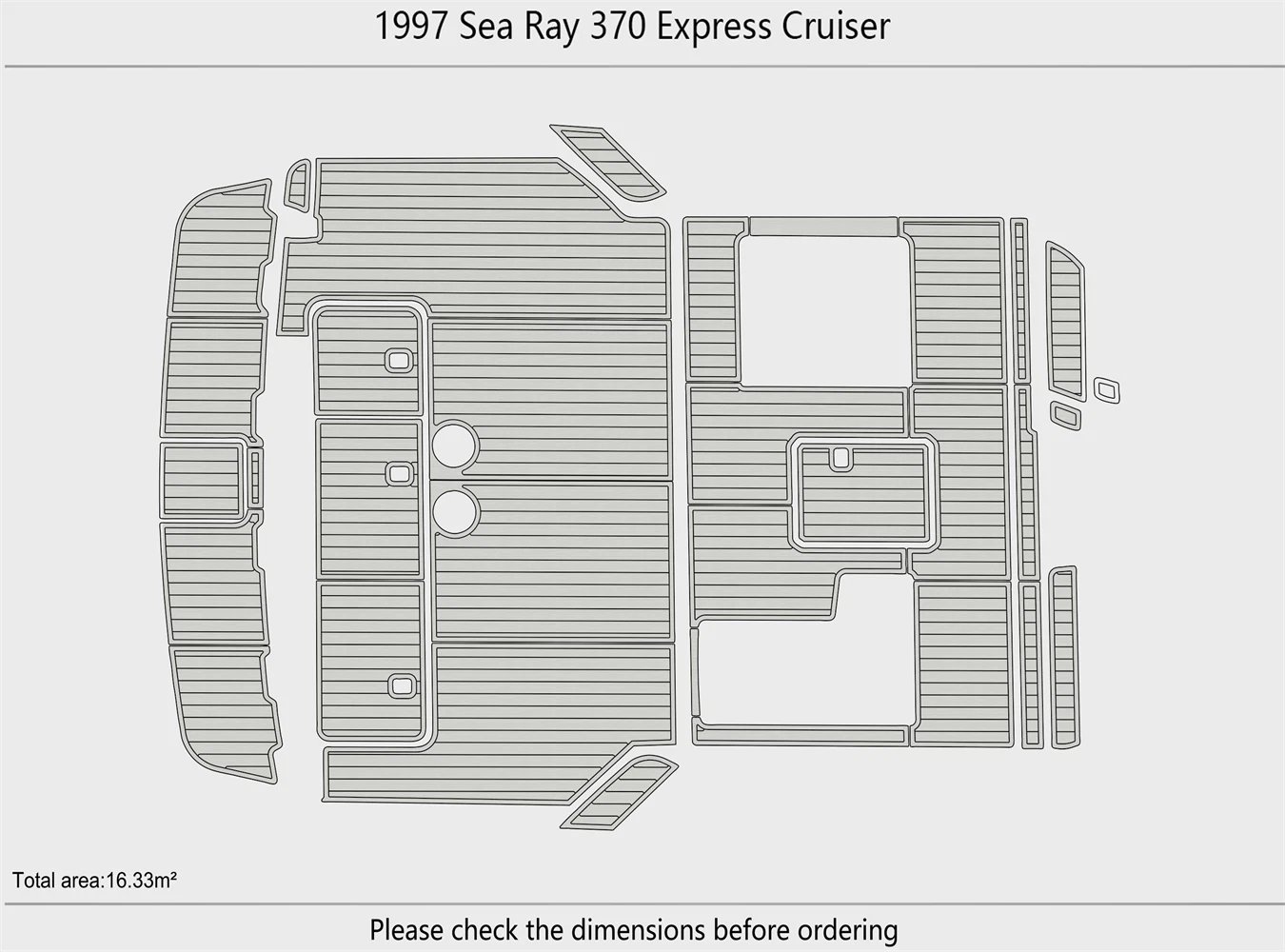 EVA Foam marine flooring 1997 Sea Ray 370 Express Cruiser (3) 1 Kit EVA Foam marine flooring 1997 Sea Ray 370 Express Cruiser