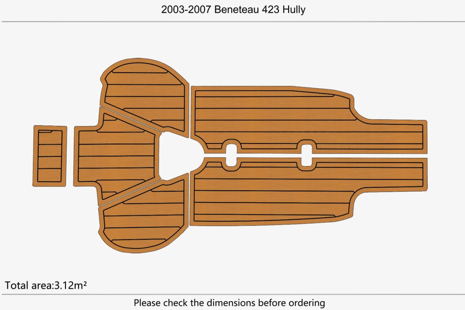 EVA Foam marine flooring 2003-2007 Beneteau 423 (2) 1 kit EVA Foam marine flooring 2003-2007 Beneteau 423