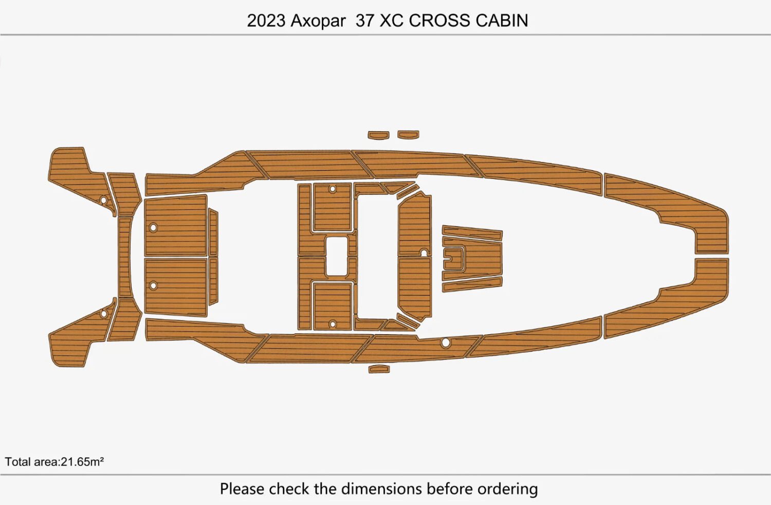 EVA Foam marine flooring 2023 Axopar 37 XC CROSS CABIN (2) 1 kit EVA Foam marine flooring 2023 Axopar 37 XC CROSS CABIN