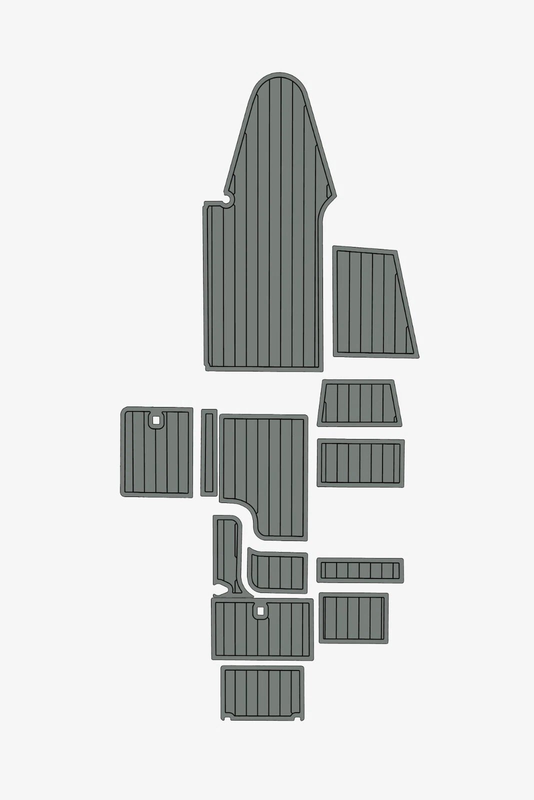 EVA foam Teak deck flooring 2007 Aquador 25 C (13) 1 kit EVA foam Teak deck flooring 2007 Aquador 25 C