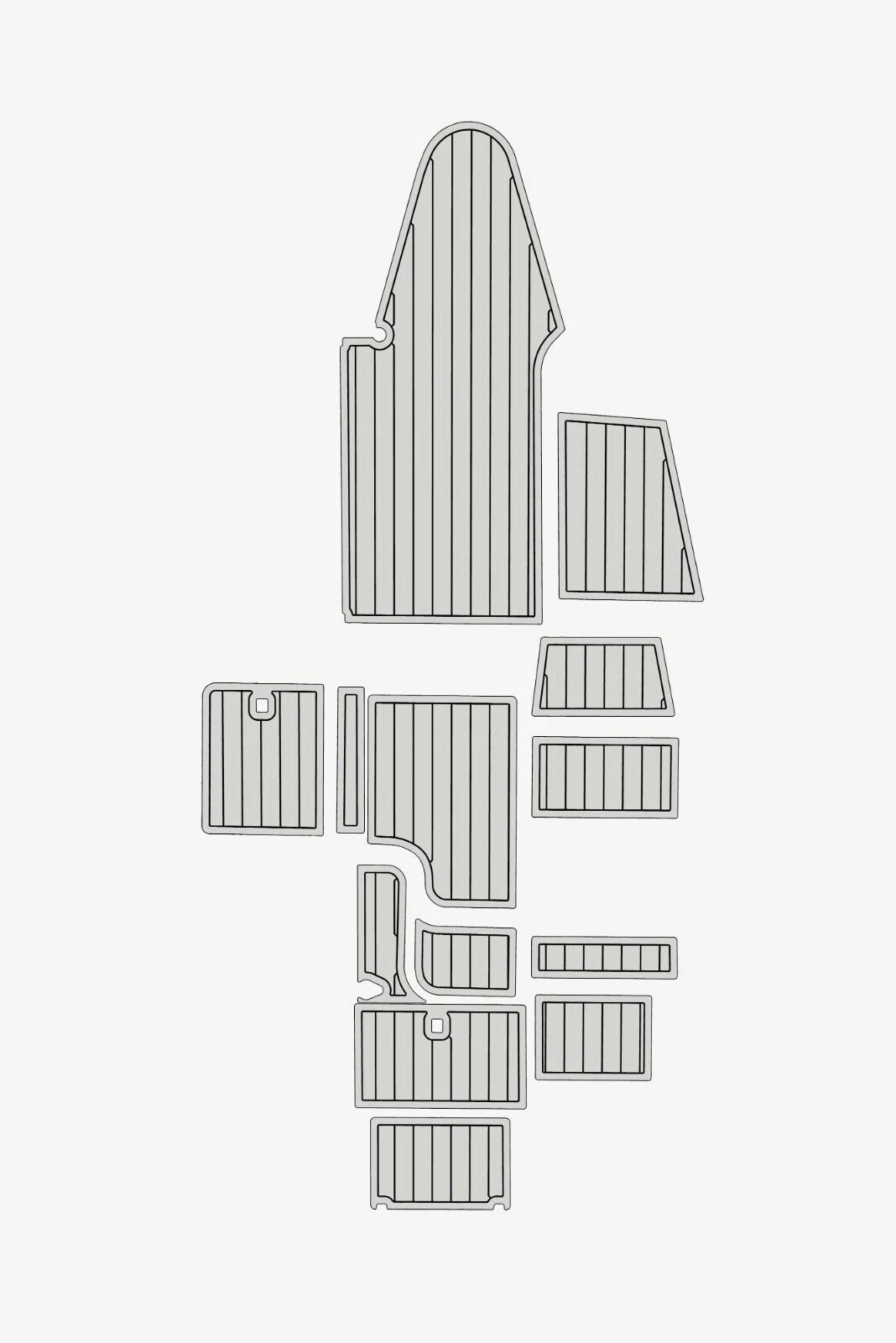 EVA foam Teak deck flooring 2007 Aquador 25 C (15) 1 kit EVA foam Teak deck flooring 2007 Aquador 25 C
