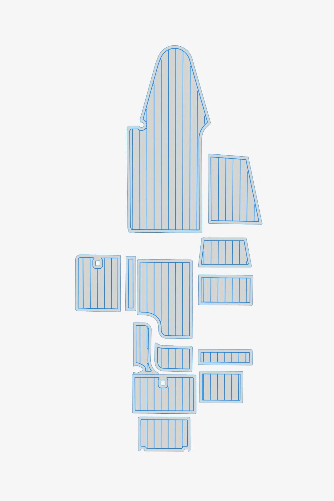 EVA foam Teak deck flooring 2007 Aquador 25 C (16) 1 kit EVA foam Teak deck flooring 2007 Aquador 25 C