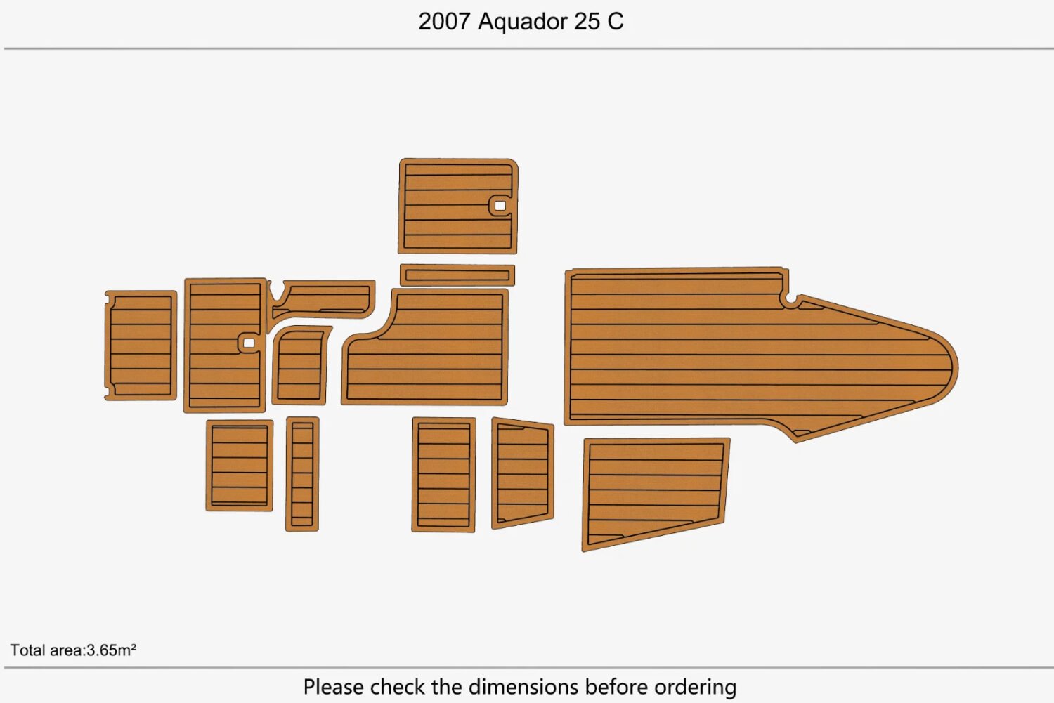 EVA foam Teak deck flooring 2007 Aquador 25 C (2) 1 kit EVA foam Teak deck flooring 2007 Aquador 25 C