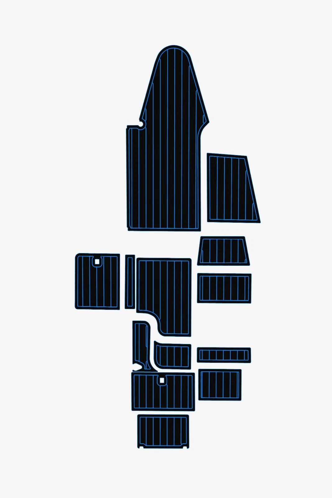 EVA foam Teak deck flooring 2007 Aquador 25 C (4) 1 kit EVA foam Teak deck flooring 2007 Aquador 25 C