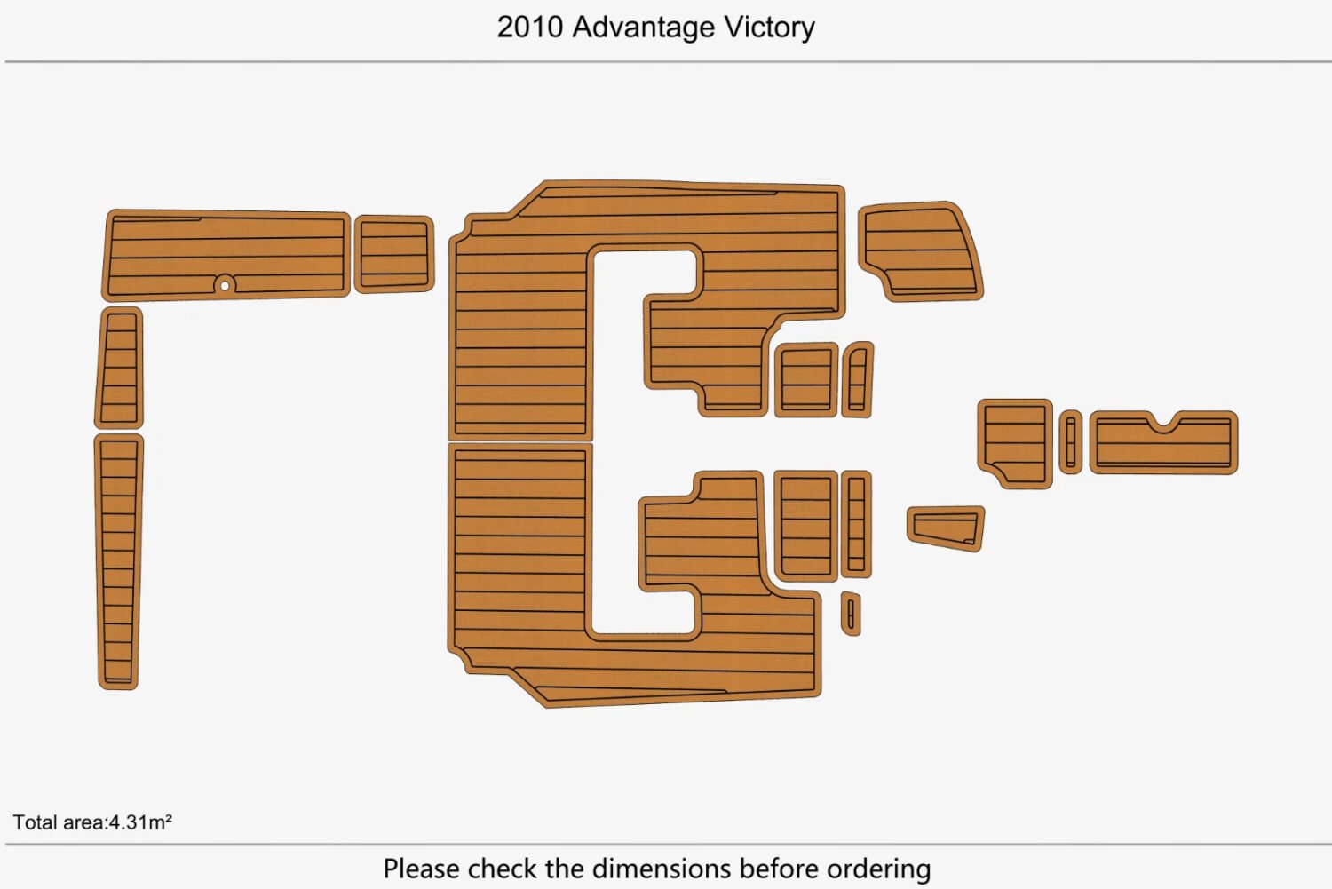 EVA foam Teak deck flooring 2010 Advantage Victory (1) 1 kit EVA foam Teak deck flooring 2010 Advantage Victory