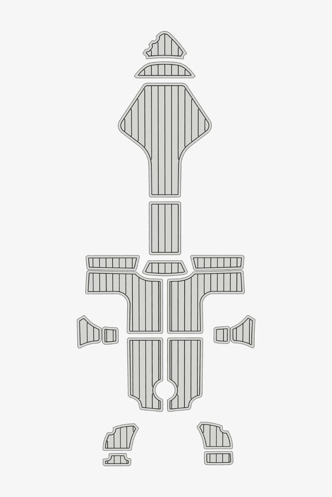 EVA foam Teak deck flooring 2013-2015 AMT 200 BR (15) 1 kit EVA foam Teak deck flooring 2013-2015 AMT 200 BR