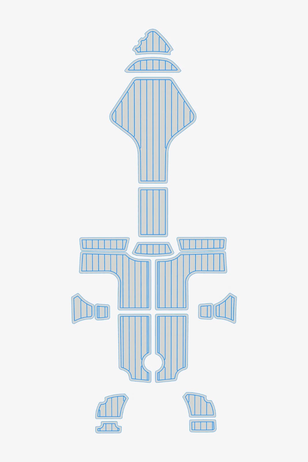 EVA foam Teak deck flooring 2013-2015 AMT 200 BR (16) 1 kit EVA foam Teak deck flooring 2013-2015 AMT 200 BR