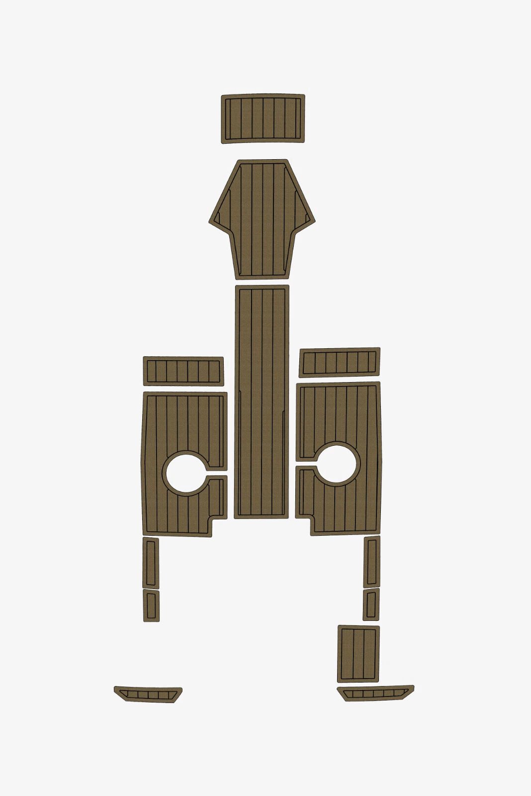 EVA foam Teak deck flooring 2021-2022 AMT 165 BR (12) 1 kit EVA foam Teak deck flooring 2021-2022 AMT 165 BR