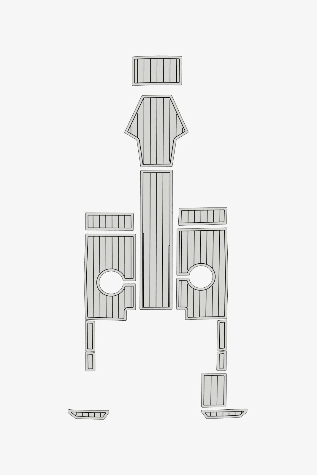 EVA foam Teak deck flooring 2021-2022 AMT 165 BR (15) 1 kit EVA foam Teak deck flooring 2021-2022 AMT 165 BR