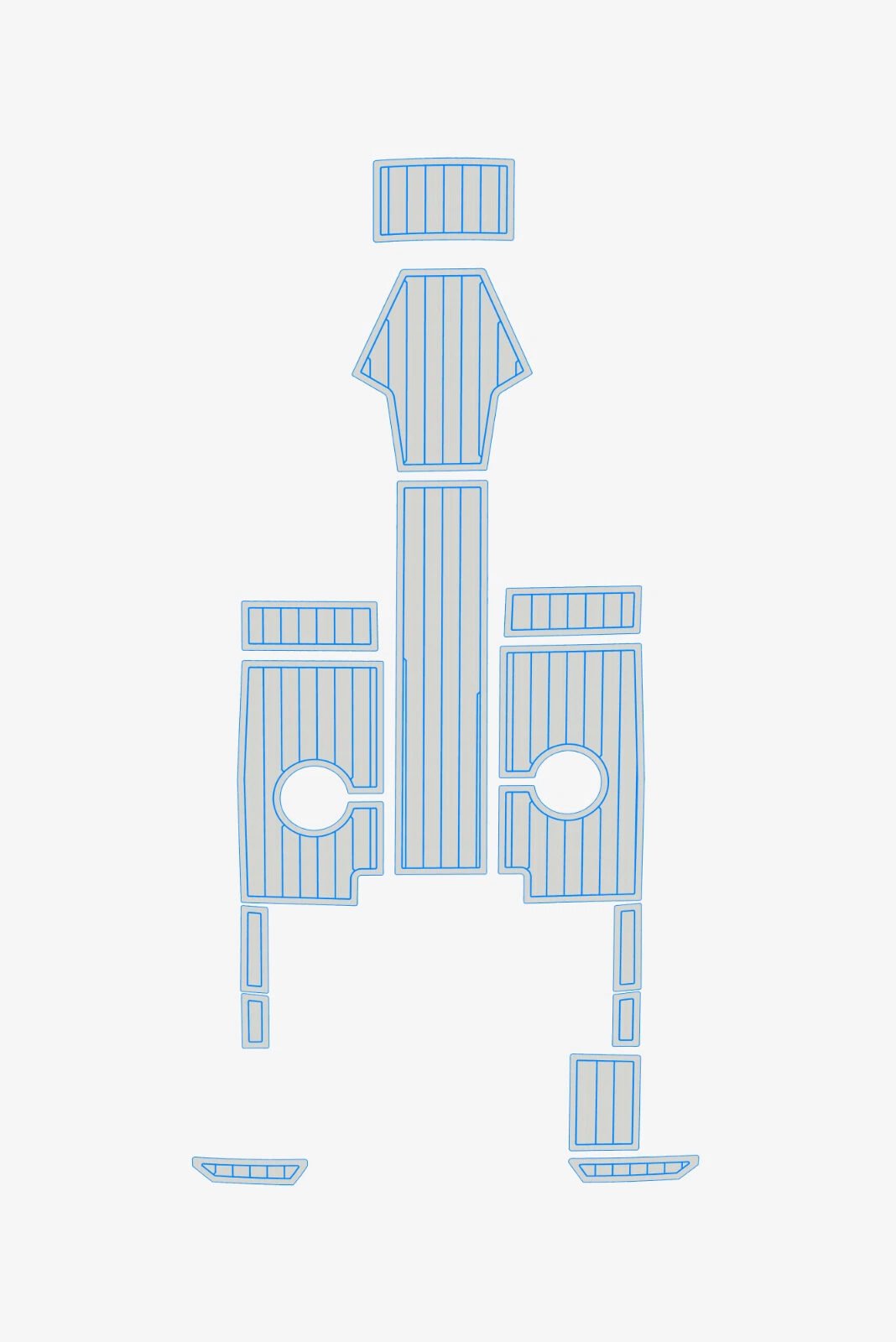 EVA foam Teak deck flooring 2021-2022 AMT 165 BR (16) 1 kit EVA foam Teak deck flooring 2021-2022 AMT 165 BR