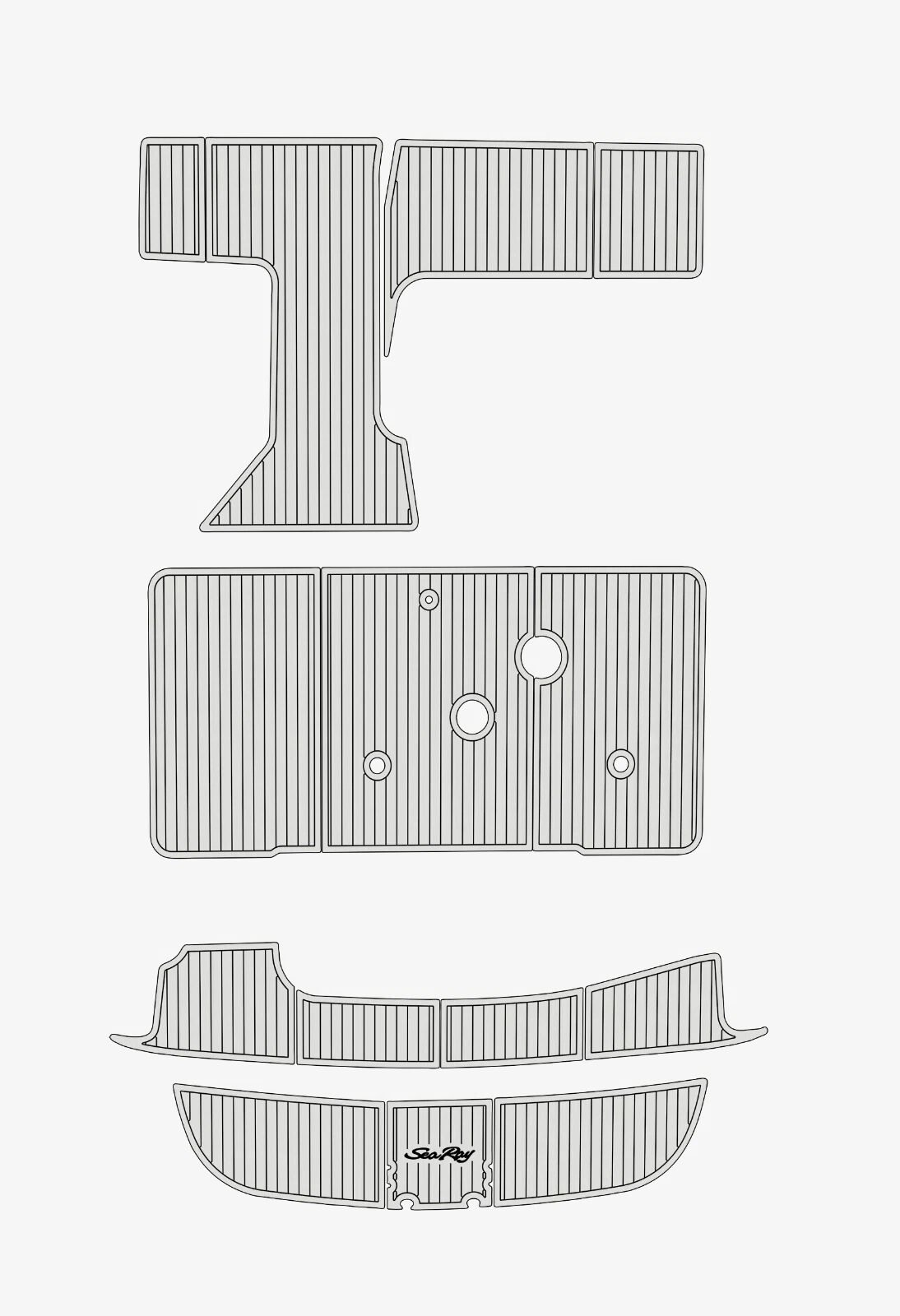 EVA foam boat flooring 1995-1996 sea ray 330 sundancer (8) 1 Kit EVA foam boat flooring 1995-1996 sea ray 330 sundancer